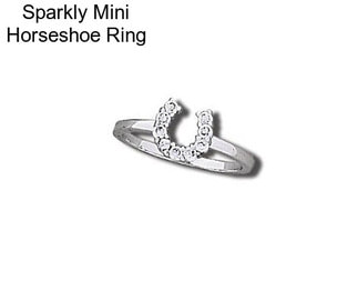 Sparkly Mini Horseshoe Ring