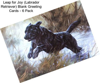 Leap for Joy (Labrador Retriever) Blank Greeting Cards - 6 Pack