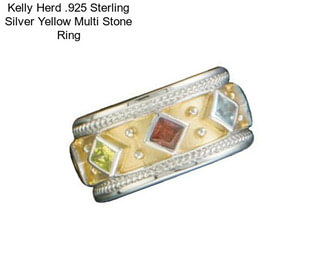 Kelly Herd .925 Sterling Silver Yellow Multi Stone Ring