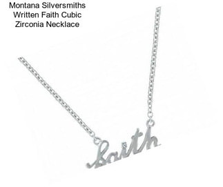 Montana Silversmiths Written Faith Cubic Zirconia Necklace