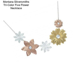 Montana Silversmiths Tri-Color Five Flower Necklace