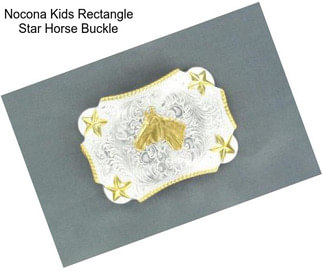 Nocona Kids Rectangle Star Horse Buckle