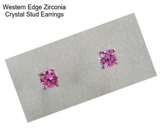 Western Edge Zirconia Crystal Stud Earrings