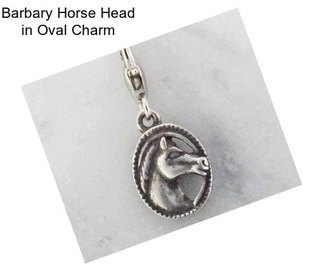 Barbary Horse Head in Oval Charm