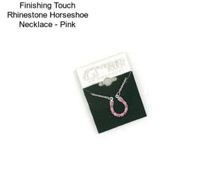 Finishing Touch Rhinestone Horseshoe Necklace - Pink
