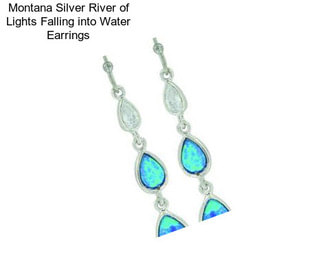 Montana Silver River of Lights Falling into Water Earrings