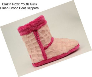 Blazin Roxx Youth Girls Plush Croco Boot Slippers