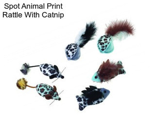 Spot Animal Print Rattle With Catnip