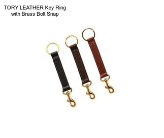 TORY LEATHER Key Ring with Brass Bolt Snap