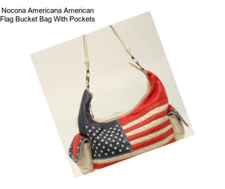 Nocona Americana American Flag Bucket Bag With Pockets