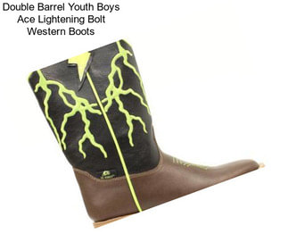 Double Barrel Youth Boys Ace Lightening Bolt Western Boots