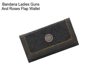 Bandana Ladies Guns And Roses Flap Wallet