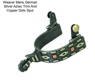 Weaver Mens German Silver Aztec Trim And Copper Dots Spur