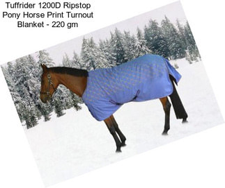 Tuffrider 1200D Ripstop Pony Horse Print Turnout Blanket - 220 gm