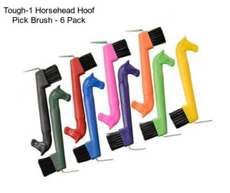 Tough-1 Horsehead Hoof Pick Brush - 6 Pack