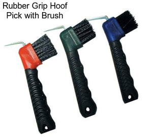 Rubber Grip Hoof Pick with Brush