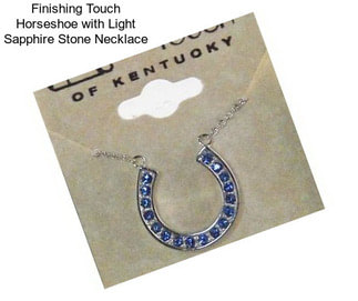 Finishing Touch Horseshoe with Light Sapphire Stone Necklace