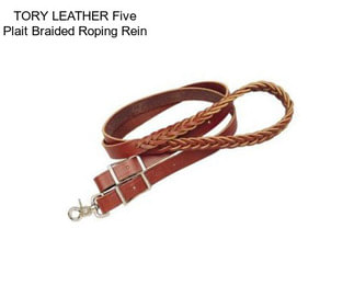 TORY LEATHER Five Plait Braided Roping Rein