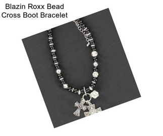 Blazin Roxx Bead Cross Boot Bracelet