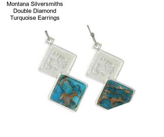 Montana Silversmiths Double Diamond Turquoise Earrings