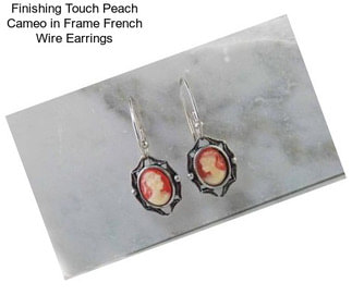 Finishing Touch Peach Cameo in Frame French Wire Earrings