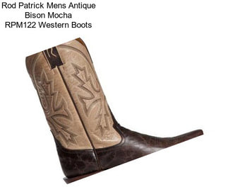 Rod Patrick Mens Antique Bison Mocha RPM122 Western Boots