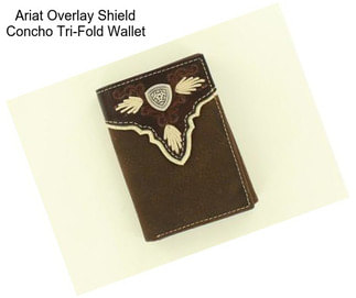 Ariat Overlay Shield Concho Tri-Fold Wallet