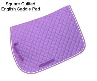 Square Quilted English Saddle Pad