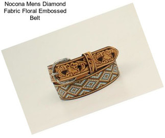 Nocona Mens Diamond Fabric Floral Embossed Belt