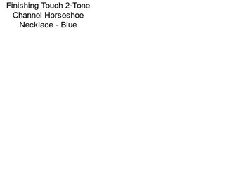 Finishing Touch 2-Tone Channel Horseshoe Necklace - Blue