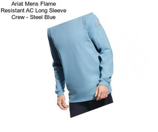 Ariat Mens Flame Resistant AC Long Sleeve Crew - Steel Blue