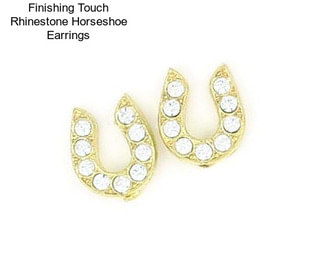 Finishing Touch Rhinestone Horseshoe Earrings