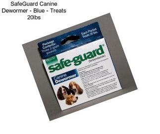 SafeGuard Canine Dewormer - Blue - Treats 20lbs