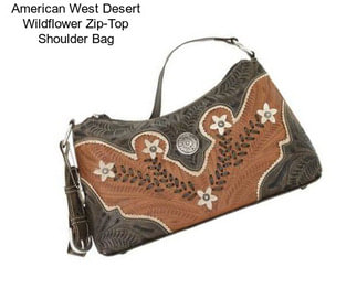 American West Desert Wildflower Zip-Top Shoulder Bag