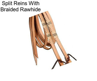 Split Reins With Braided Rawhide