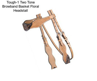 Tough-1 Two Tone Browband Basket Floral Headstall