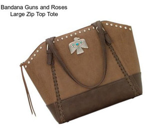 Bandana Guns and Roses Large Zip Top Tote