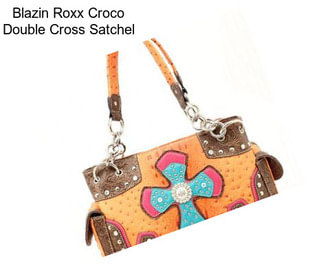 Blazin Roxx Croco Double Cross Satchel