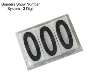 Bonders Show Number System - 3 Digit