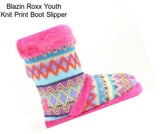 Blazin Roxx Youth Knit Print Boot Slipper