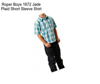 Roper Boys 1672 Jade Plaid Short Sleeve Shirt