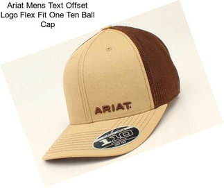 Ariat Mens Text Offset Logo Flex Fit One Ten Ball Cap