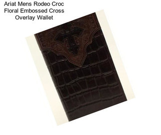 Ariat Mens Rodeo Croc Floral Embossed Cross Overlay Wallet