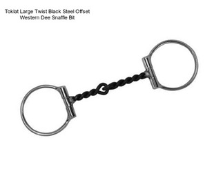 Toklat Large Twist Black Steel Offset Western Dee Snaffle Bit