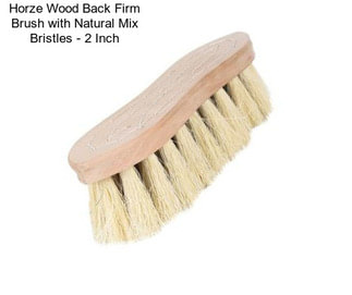 Horze Wood Back Firm Brush with Natural Mix Bristles - 2 Inch