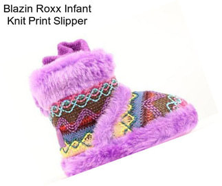 Blazin Roxx Infant Knit Print Slipper