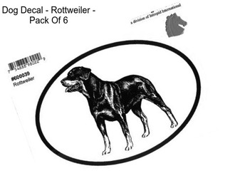 Dog Decal - Rottweiler - Pack Of 6