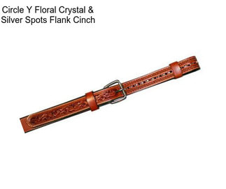 Circle Y Floral Crystal & Silver Spots Flank Cinch