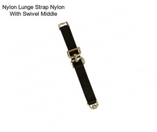 Nylon Lunge Strap Nylon With Swivel Middle