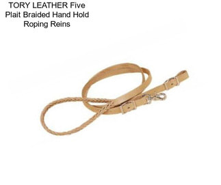 TORY LEATHER Five Plait Braided Hand Hold Roping Reins